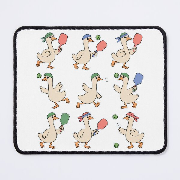 Item preview, Cute Pickleball Duck Sticker Set - Kawaii Duckling Playing Pickleball with Paddles and Balls designed and sold by Picasfarmer.