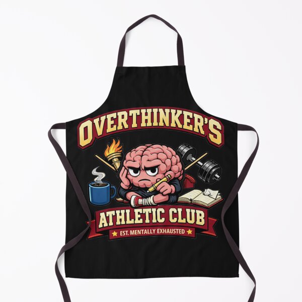 Item preview, Overthinker's Athletic Club Mentally Exhausted Brain designed and sold by Tsugraf Designs.