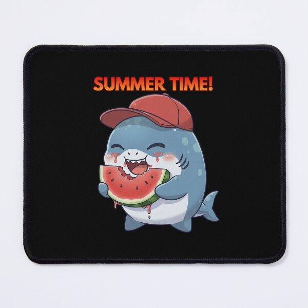 Item preview, Summer Time Cute Shark Eating Watermelon designed and sold by Nature's Chibis.