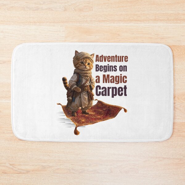 Item preview, Cute Explorer Cat on Magic Carpet – Fantasy Arabian Design designed and sold by M.Store.