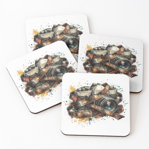 Item preview, Vintage Camera Film Strip Watercolor Art designed and sold by jgvisualarts.