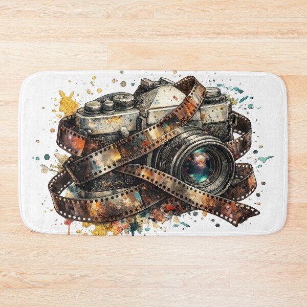 Item preview, Vintage Camera Film Strip Watercolor Art designed and sold by jgvisualarts.