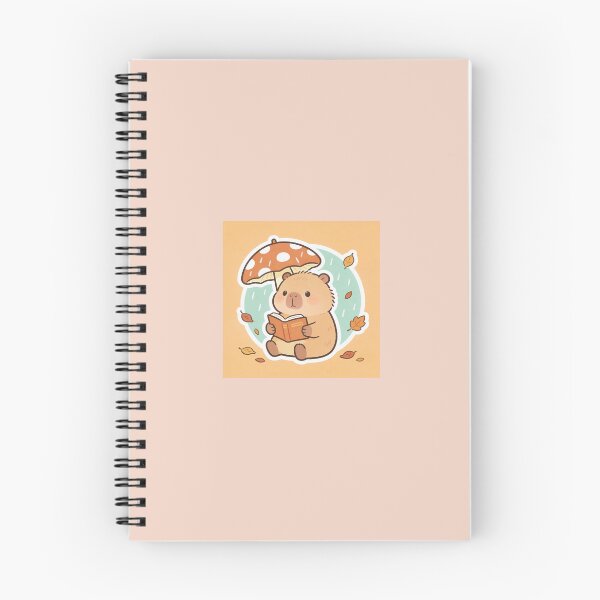 Item preview, Readin Capybara Rainy Day Sticker - Kawaii Book Lover Autumn Chibi designed and sold by AngelinaKr356.