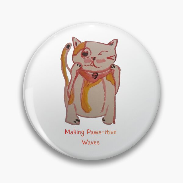 Item preview, Neko Cat - Making Paws-itive Waves designed and sold by mixedmoodz.
