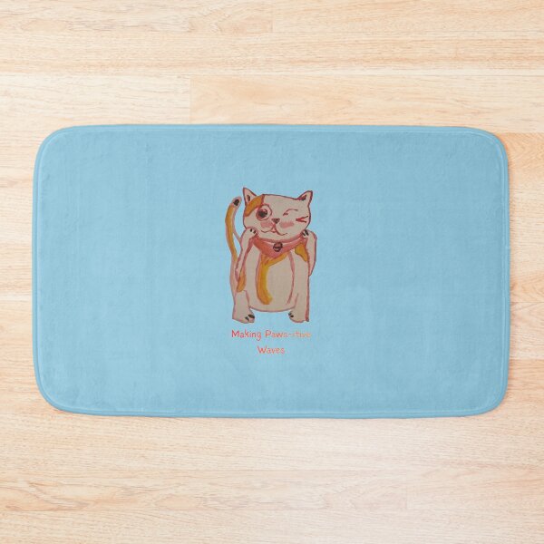 Item preview, Neko Cat - Making Paws-itive Waves designed and sold by mixedmoodz.