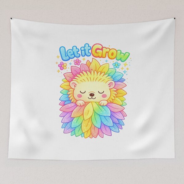 Item preview, Let It Grow Hedgehog Flower Essential T-Shirt designed and sold by SoftSproutstu.