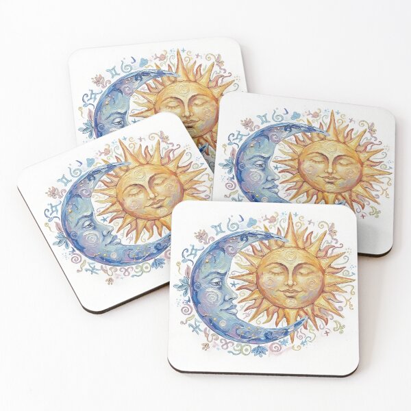 Item preview, Sun and Moon Colorful Palette Knife Art designed and sold by GymTanLaundry.