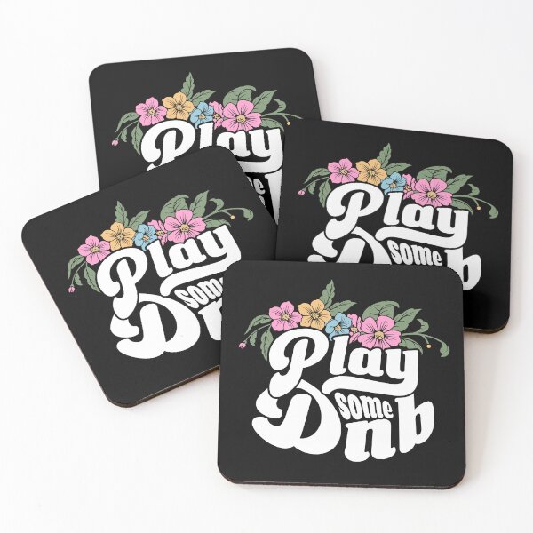 Item preview, DRUM AND BASS - Play Some Floral (White) designed and sold by Discothreadz.