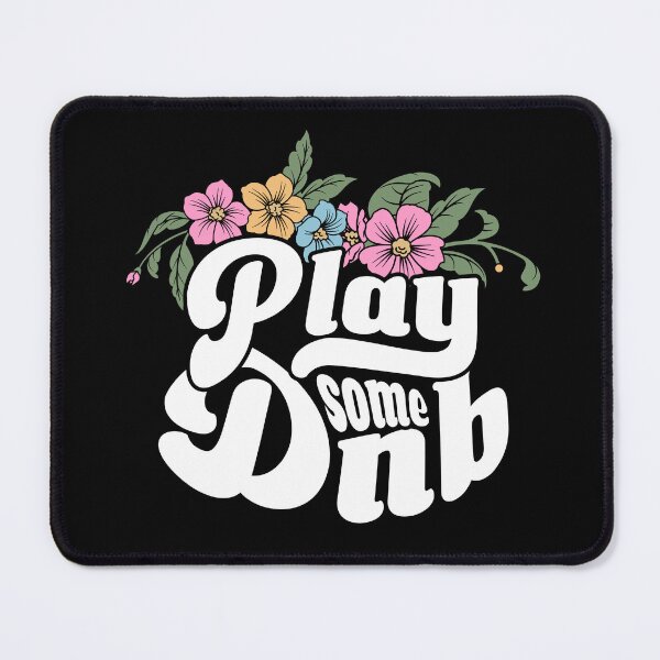 Item preview, DRUM AND BASS - Play Some Floral (White) designed and sold by Discothreadz.
