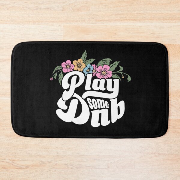 Item preview, DRUM AND BASS - Play Some Floral (White) designed and sold by Discothreadz.