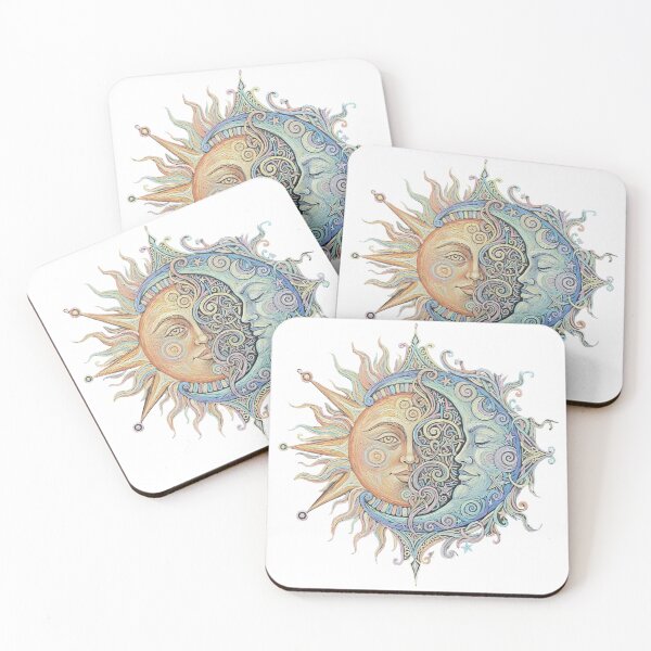 Item preview, Sun and Moon Colorful Palette Knife Art designed and sold by GymTanLaundry.