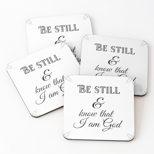Item preview, Be still and know that I AM GOD Typography Christian Faith Design designed and sold by Bowtiesarec00l.