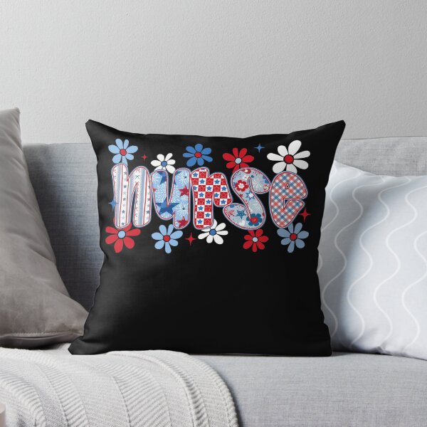 Item preview, Preppy 4th of July Nurse Patriotic Floral Daisy designed and sold by KroghDs.