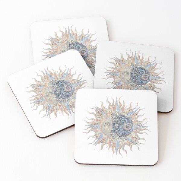 Item preview, Sun and Moon Colorful Palette Knife Art designed and sold by GymTanLaundry.