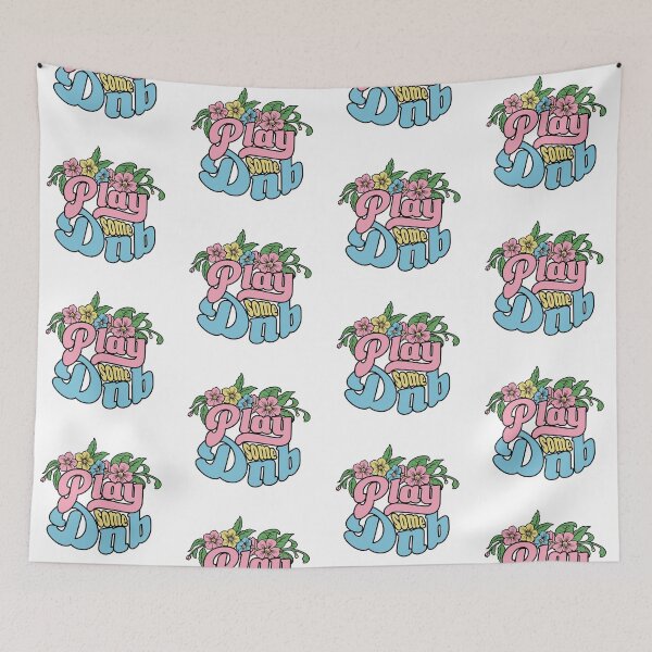 Item preview, DRUM AND BASS - Play Some Floral (Pink)  designed and sold by Discothreadz.