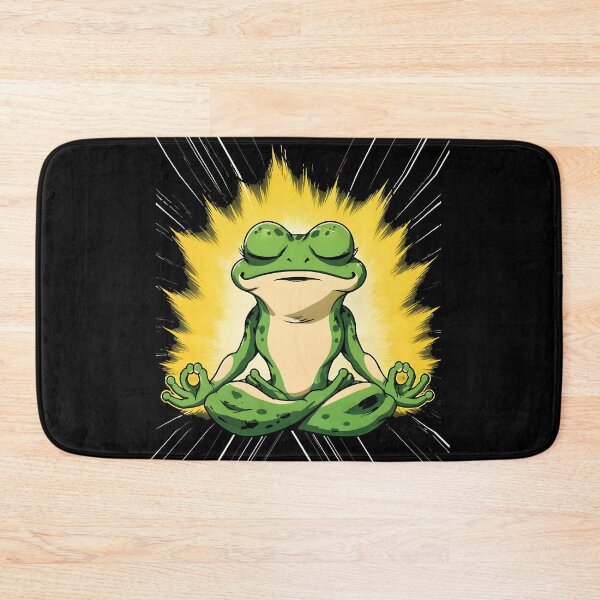 Item preview, Zen Frog Meditation Super Saiyan Glow Art designed and sold by RamyGallery.