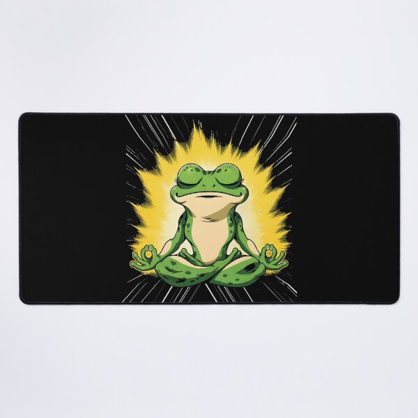 Item preview, Zen Frog Meditation Super Saiyan Glow Art designed and sold by RamyGallery.