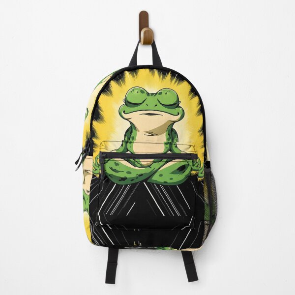 Item preview, Zen Frog Meditation Super Saiyan Glow Art designed and sold by RamyGallery.
