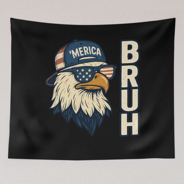 Item preview, Funny Merica Bruh Bald Eagle 4th of July Mens designed and sold by KroghDs.