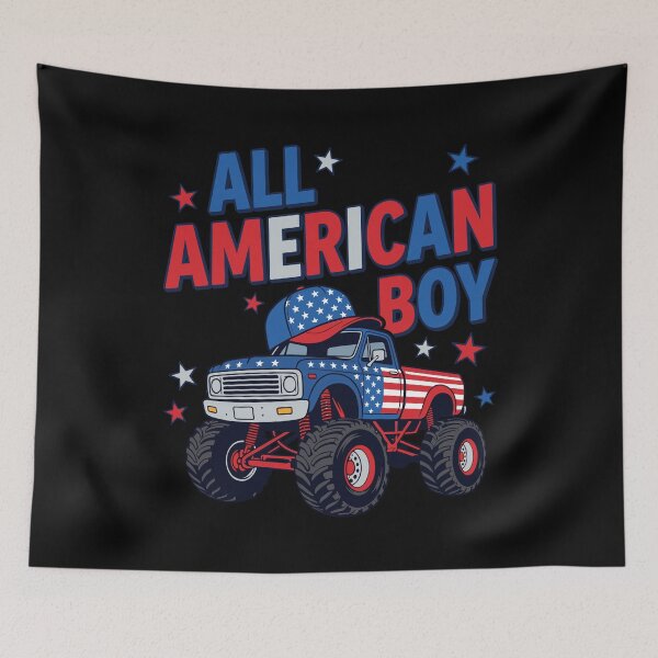 Item preview, All American Boy 4th of July Monster Truck Kids designed and sold by KroghDs.
