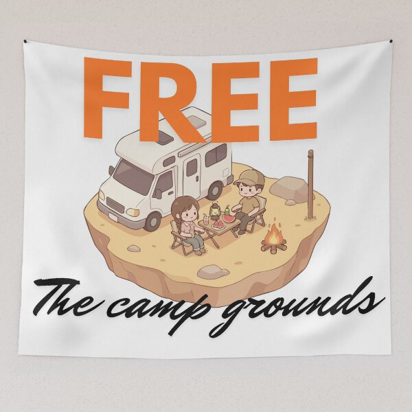 Item preview, Free the camp grounds designed and sold by Candice O'Neill.
