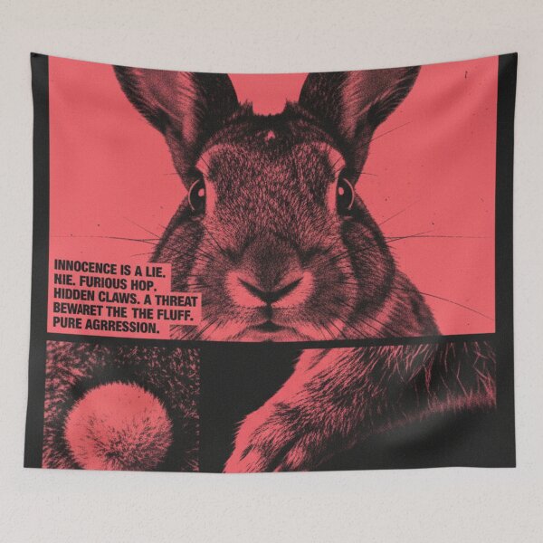 Item preview, Vicious Retro Futuristic Rabbit designed and sold by HeyHas.