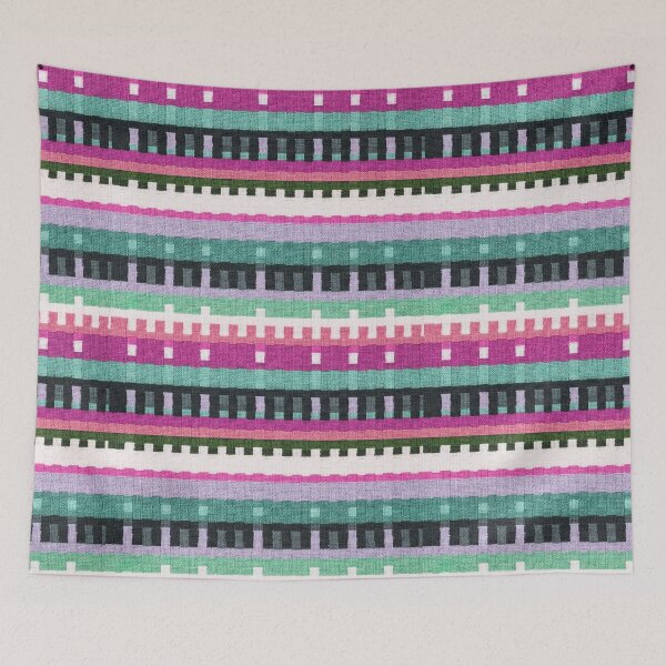 Item preview, Colorful Woven Stripe Pattern Rug Texture – Modern Geometric Textile Design designed and sold by Timegraf.