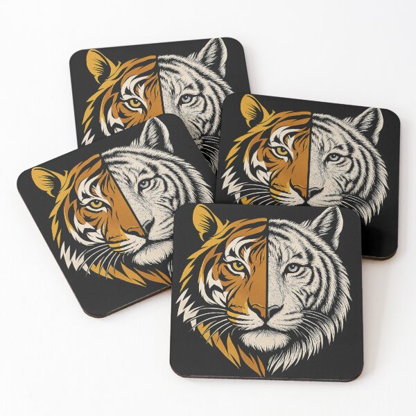 Item preview, Dual Nature Tiger Graphic Fierce Wild Animal Tee designed and sold by Negisandeep studio.