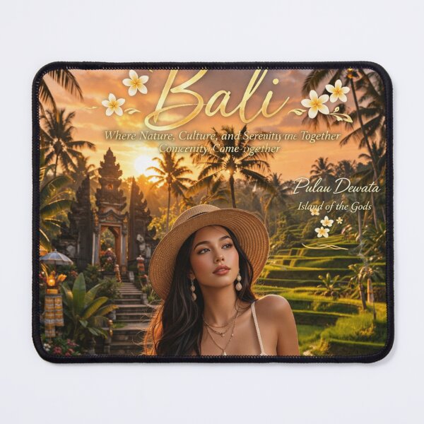 Item preview, Welcome to Bali Tropical Paradise Travel Poster | Island of Gods Nature Culture Luxury Wall Art designed and sold by Inkora-Art.