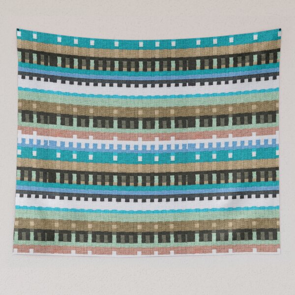 Item preview, Colorful Woven Stripe Pattern Rug Texture – Modern Geometric Textile Design designed and sold by Timegraf.