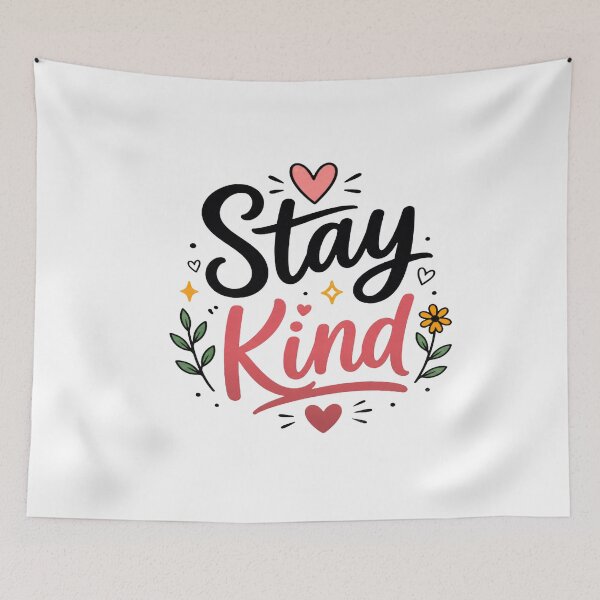 Item preview, Stay Kind Typography | Kindness Motivational Quote | Positive Affirmation Design designed and sold by Lovestickerco.