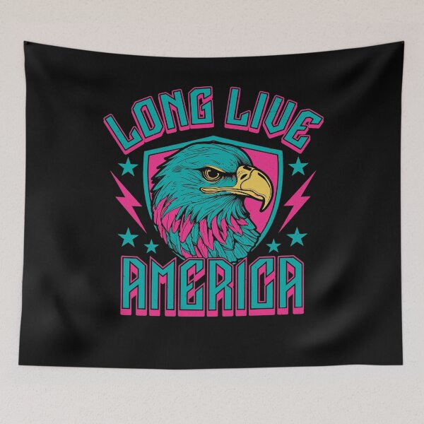 Item preview, Retro Bald Eagle Long Live America 4th of July designed and sold by KroghDs.