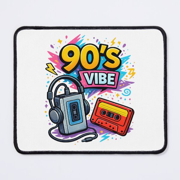 Item preview, Retro 90s Music Vibe Illustration with Cassette and Headphones designed and sold by StormVape.