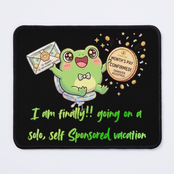 Item preview, I Am Finally Going on a Solo Self Sponsored Vacation – Funny Payday Frog Meme Travel Shirt designed and sold by Yesss-Mau.
