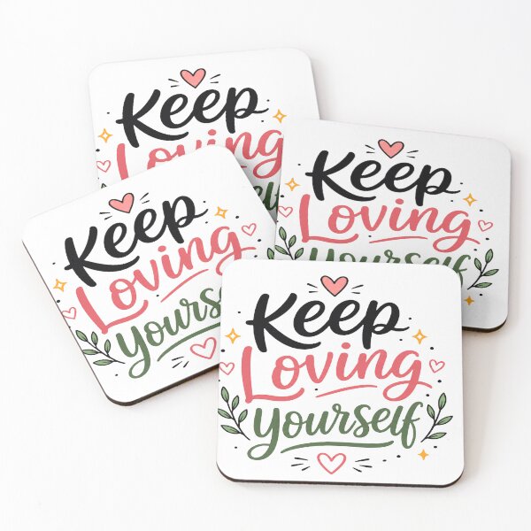 Item preview, Keep Loving Yourself Typography | Self Love Motivational Quote | Positive Affirmation Design designed and sold by Lovestickerco.