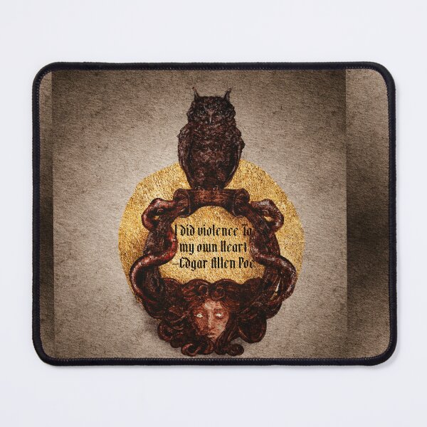 Item preview, Edgar Allen Poe Quote Owl, Medusa, dark academia watercolor designed and sold by Monica Laipple.