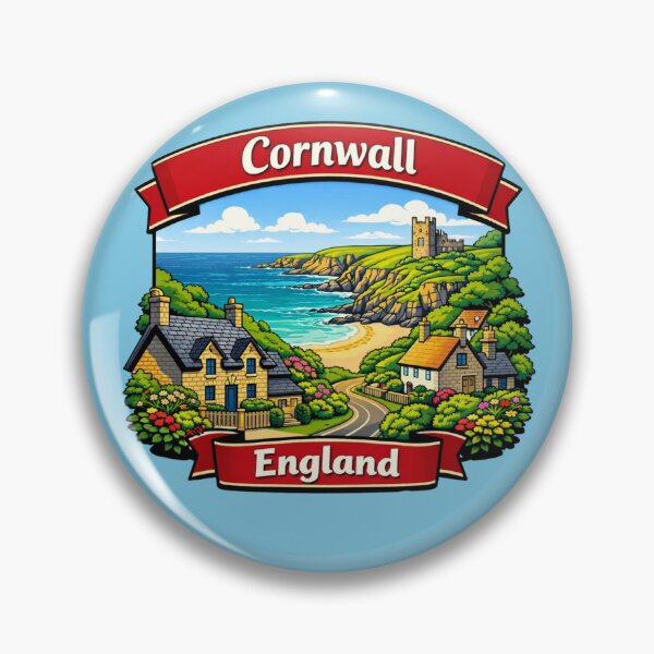 Item preview, Cornwall, England - Cliffs & Seaside Village designed and sold by Myra365Art.