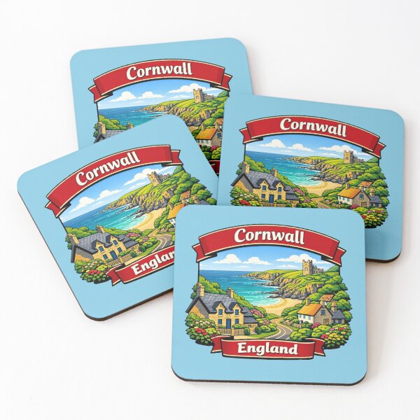 Item preview, Cornwall, England - Cliffs & Seaside Village designed and sold by Myra365Art.