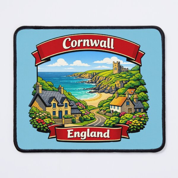Item preview, Cornwall, England - Cliffs & Seaside Village designed and sold by Myra365Art.