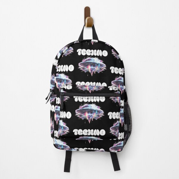 Item preview, TECHNO  - Ufo Tech Glitch (White) designed and sold by Discothreadz.
