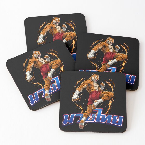 Item preview, Powerful Tiger Muay Thai Fighter Performing Flying Knee Strike designed and sold by Tong4130.