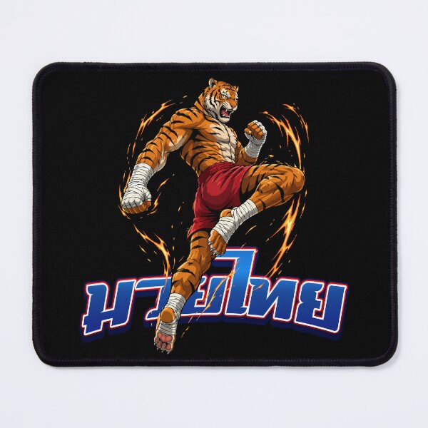 Item preview, Powerful Tiger Muay Thai Fighter Performing Flying Knee Strike designed and sold by Tong4130.