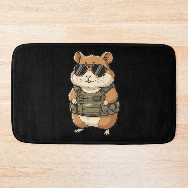 Item preview, Tactical Hamster wearing Military Vest and Sunglasses designed and sold by k3rstman1.