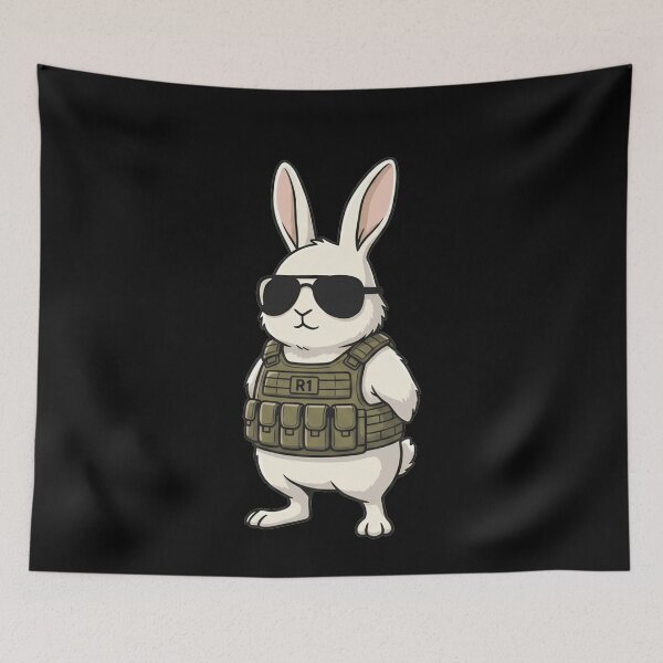 Item preview, Tactical Military Bunny Operator with Sunglasses designed and sold by k3rstman1.