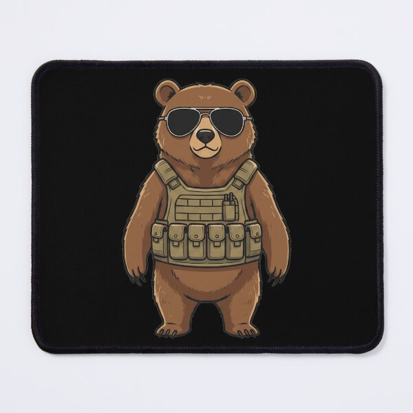 Item preview, Tactical Grizzly Bear with Sunglasses and Vest designed and sold by k3rstman1.