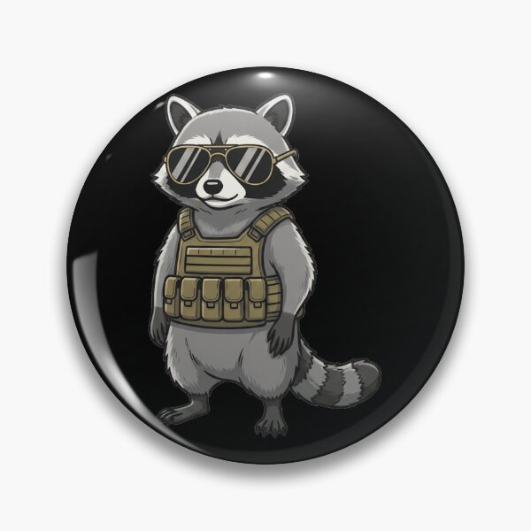 Item preview, Tactical Raccoon with Sunglasses and Vest designed and sold by k3rstman1.