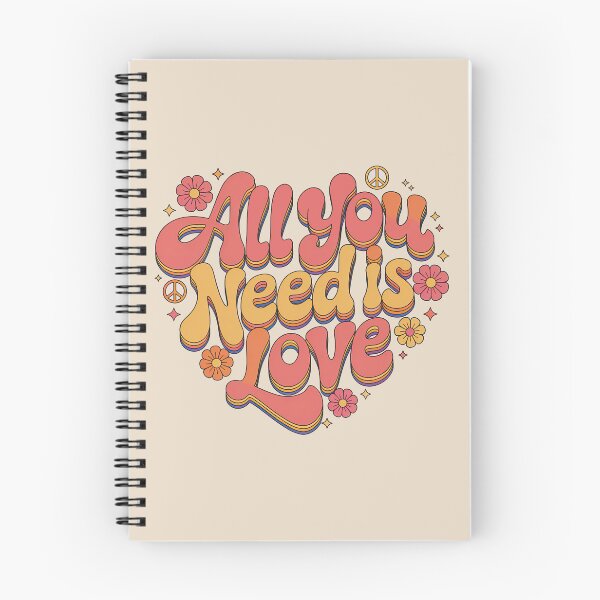 Item preview, All You Need Is Love, Retro Vintage Hippie Style designed and sold by graphic-genie.