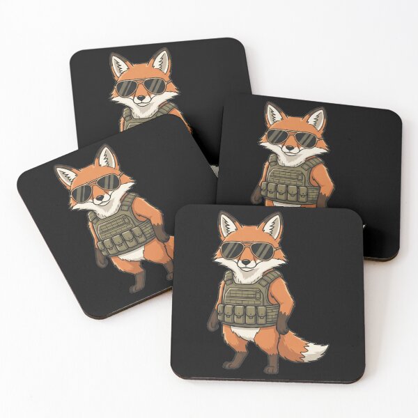 Item preview, Tactical Fox Soldier Wearing Aviator Sunglasses designed and sold by k3rstman1.