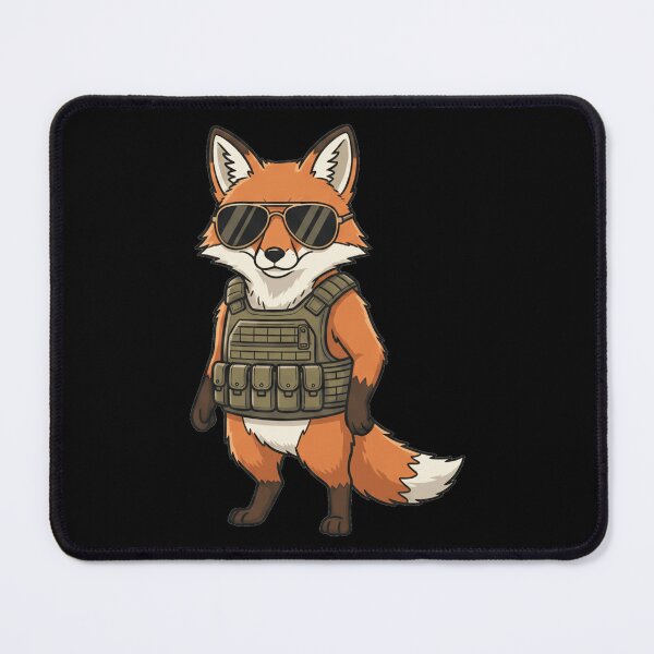 Item preview, Tactical Fox Soldier Wearing Aviator Sunglasses designed and sold by k3rstman1.