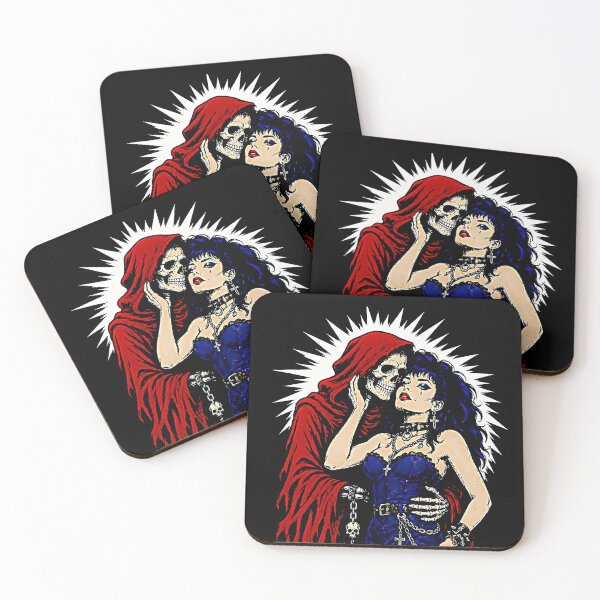 Item preview, Grim Reaper Gothic Woman Dark Romance Skull Punk Horror Art Vintage  designed and sold by graphixpolash.